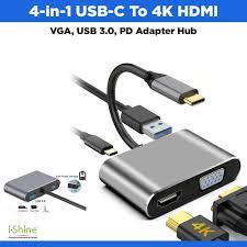 4IN1 USB-C HDMI+VGA+USB3.0+PD