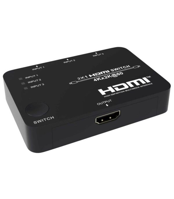 سوئیچ 3 پورت HDMI فرانت با قابلیت 3D همراه با ریموت کنترل مدل FN-S231