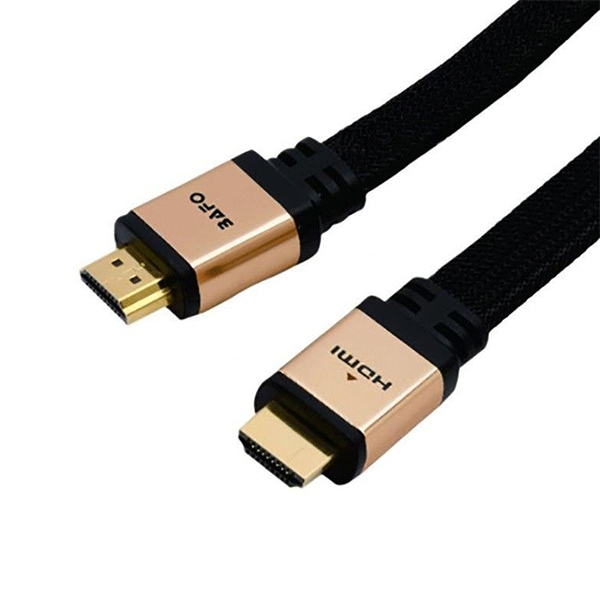 کابل HDMI ورژن 2.0 تخت طلایی با رزولوشن 4K